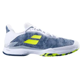 Babolat Jet Tere Sand Grass Mens Tennis Shoe (White/Dark Blue)