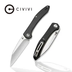 Civivi Hadros Thumb Stud Knife - Black Micarta Handle (3.35" Satin Finished 10Cr15CoMoV) C 20004-1