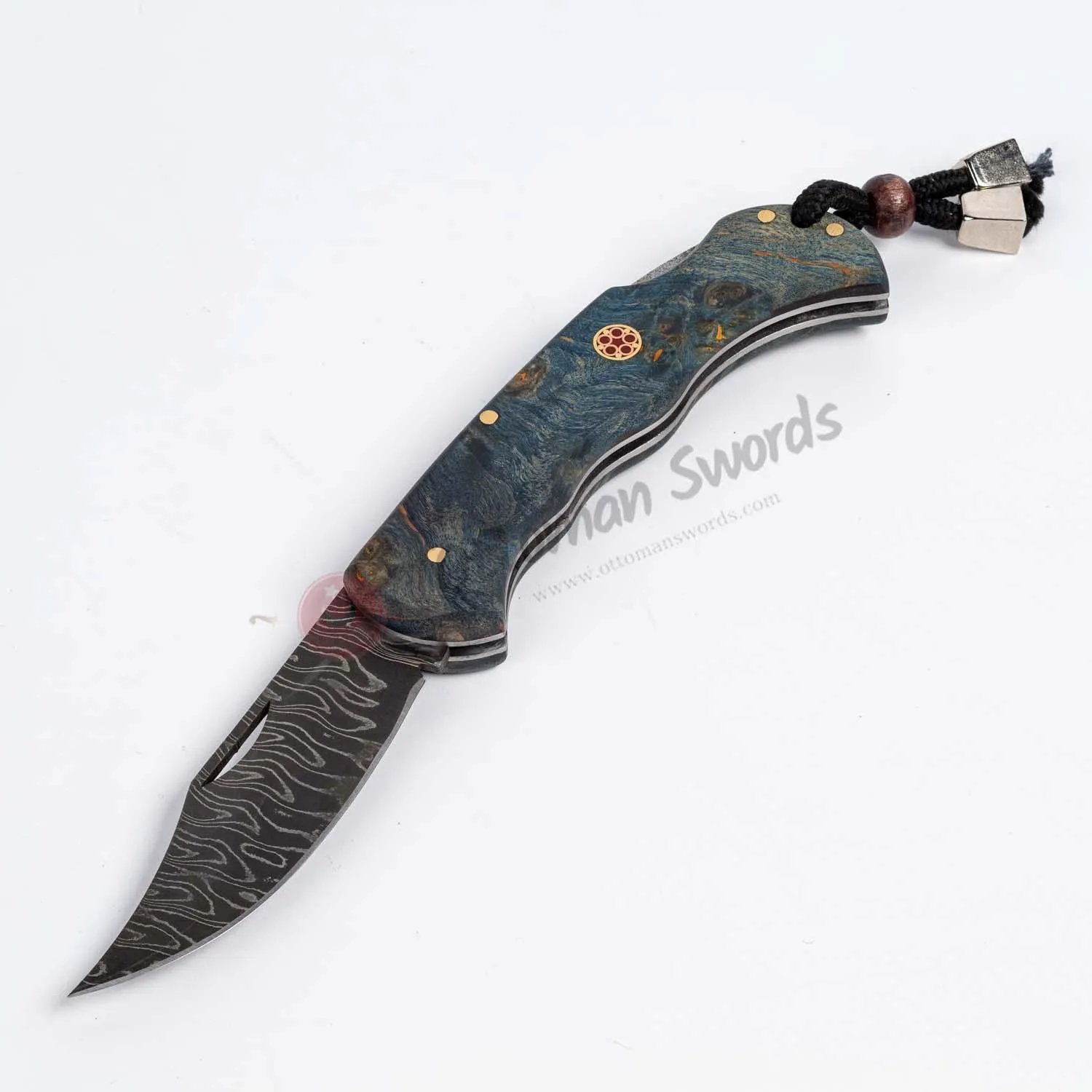 Damascus Steel Folding Pocket Knife