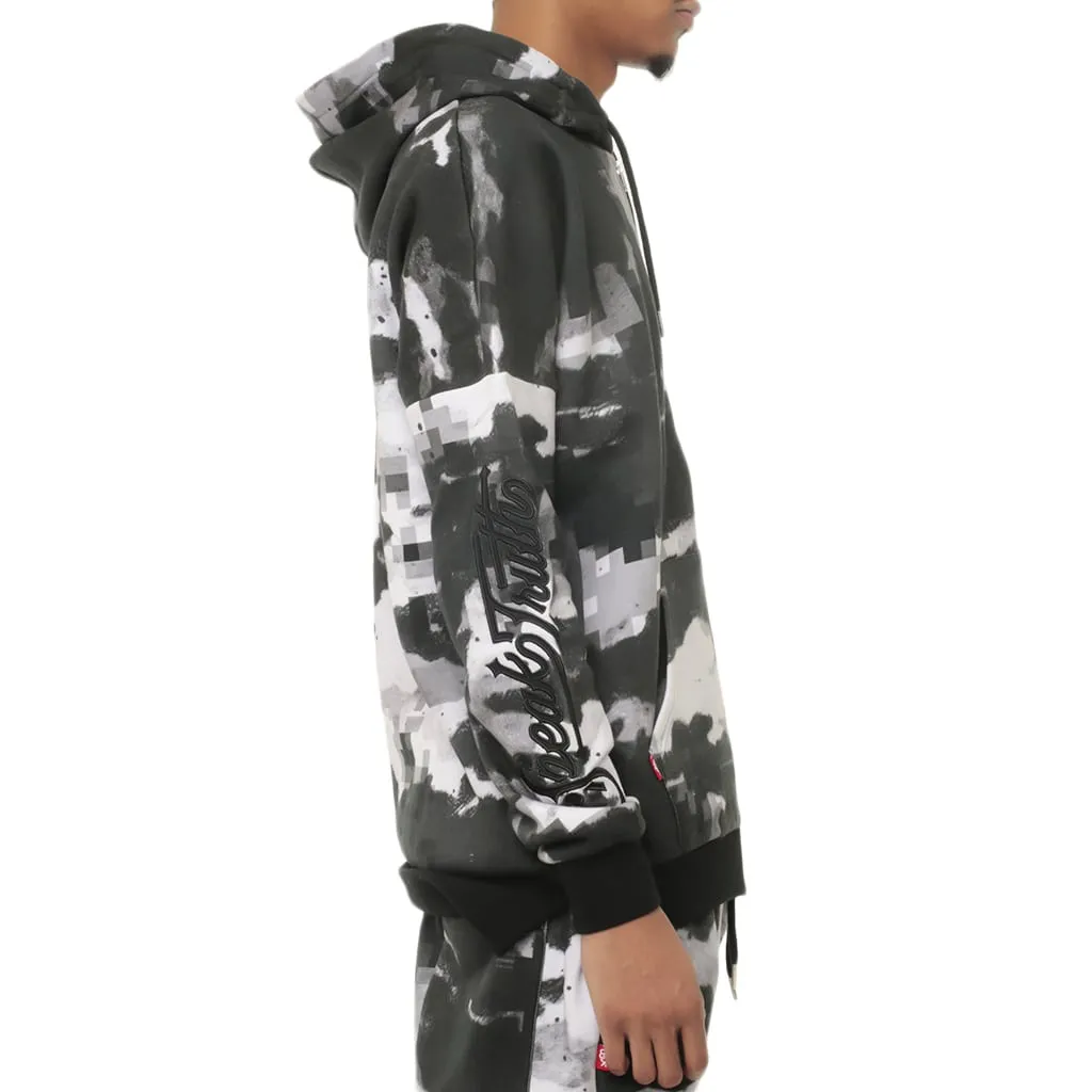 Digi Snow Camo Pullover Hooded Sweatshirt