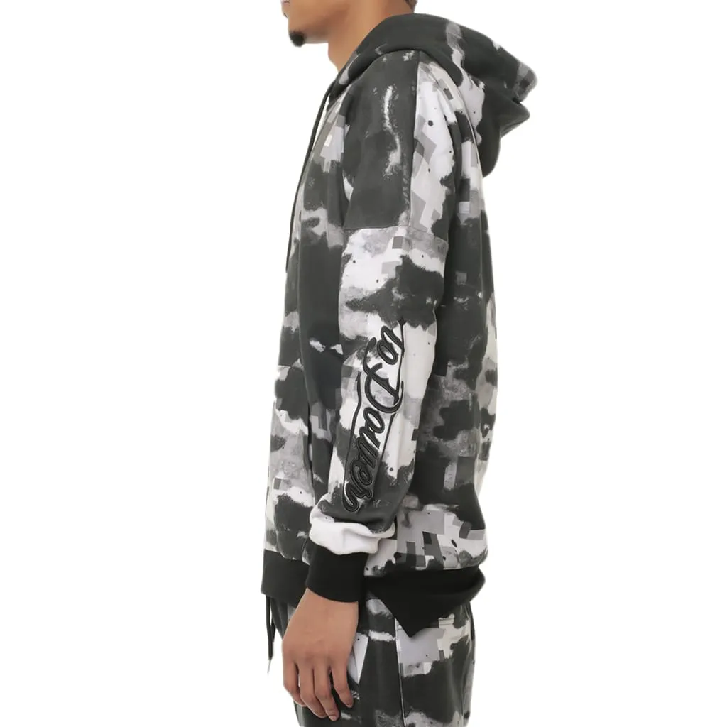 Digi Snow Camo Pullover Hooded Sweatshirt