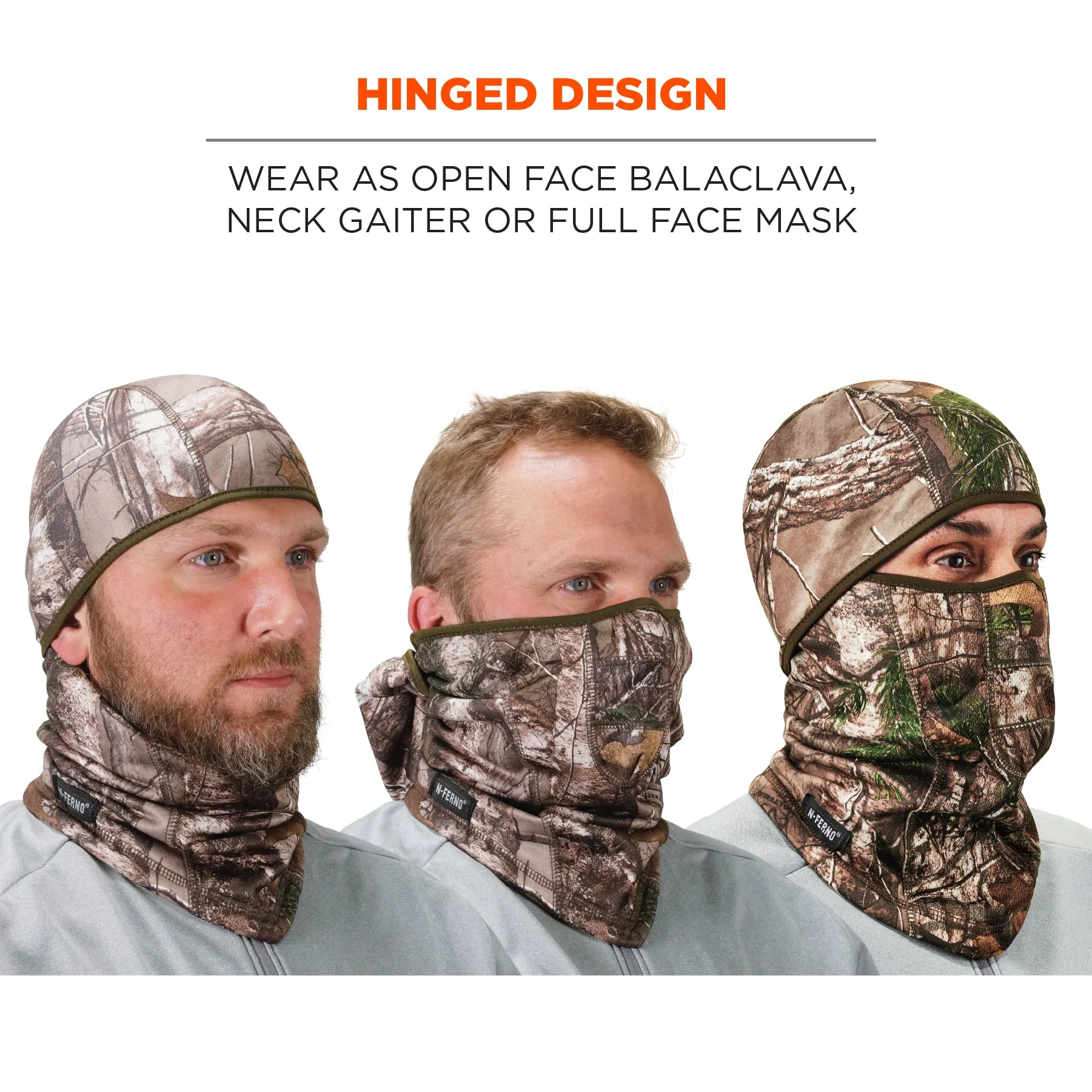 Ergodyne N-Ferno 6823 Wind-Proof Hinged Balaclava Face Mask