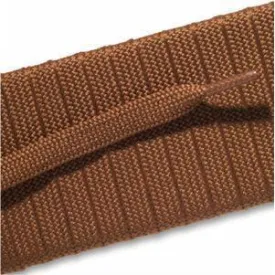 Fashion Athletic Flat Laces Custom Length with Tip - Light Brown (1 Pair Pack) Shoelaces