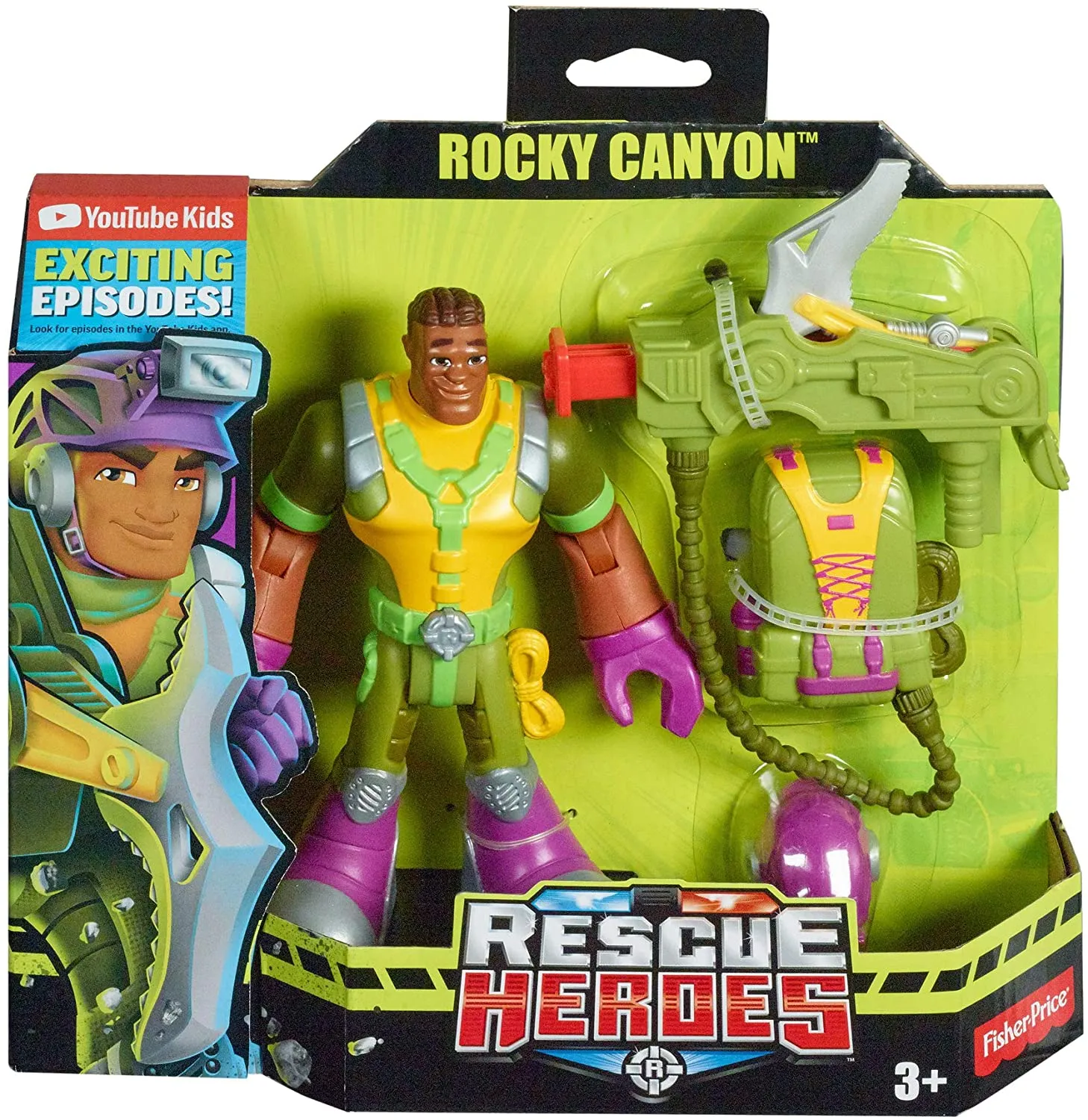 Fisher-Price Rescue Heroes Rocky Canyon 6-Inch Figure with Accessories