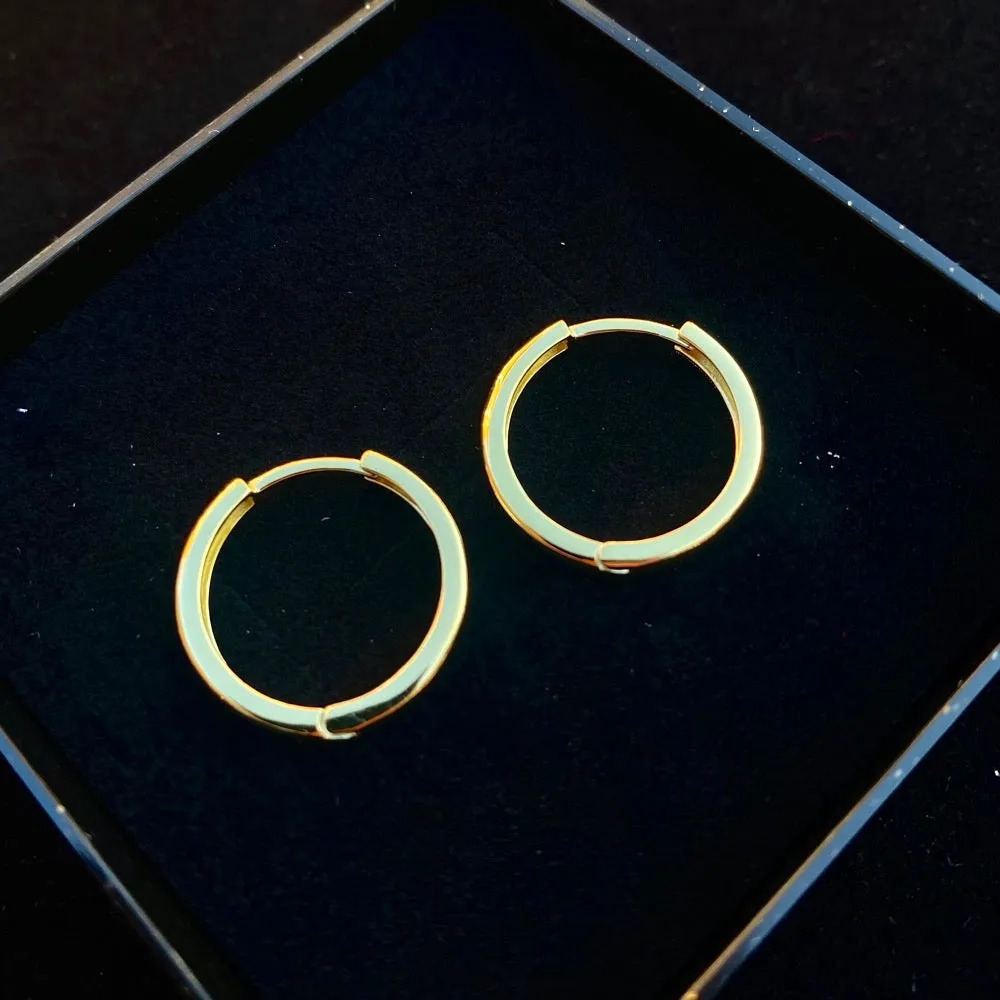 Gold Hoop Earrings (18MM)