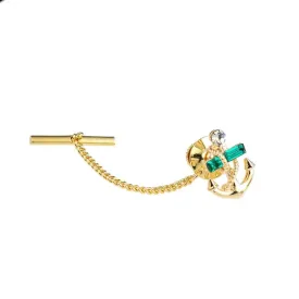 Gold-Tone Anchor Tie Tack