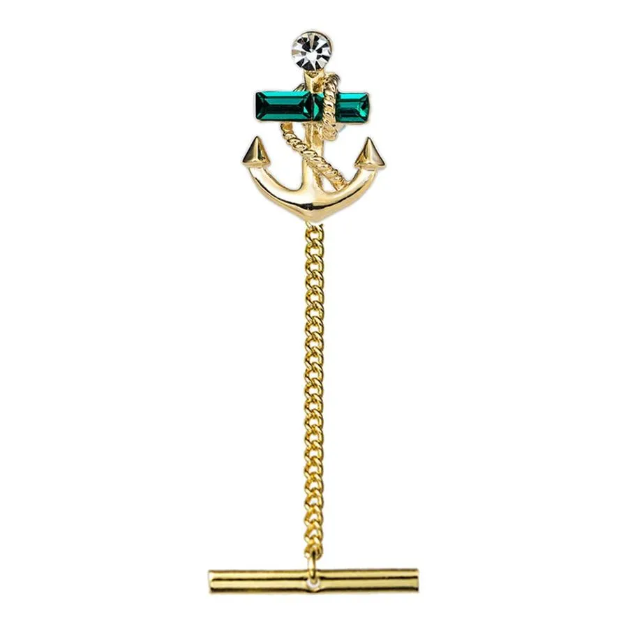 Gold-Tone Anchor Tie Tack