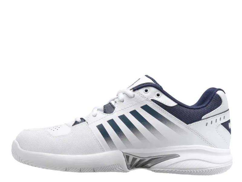 K-Swiss Receiver V Omni Mens Tennis Shoe (White/Peacoat/Silver)