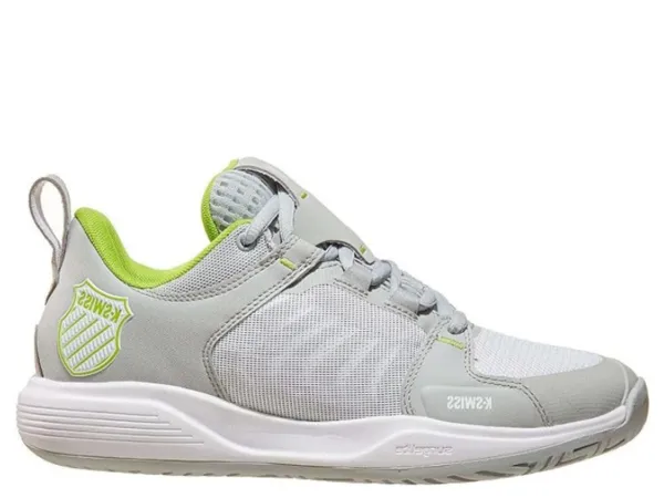 K-Swiss Ultrashot Team Ladies Tennis Shoe (Grey Violet/White/Lime Green)