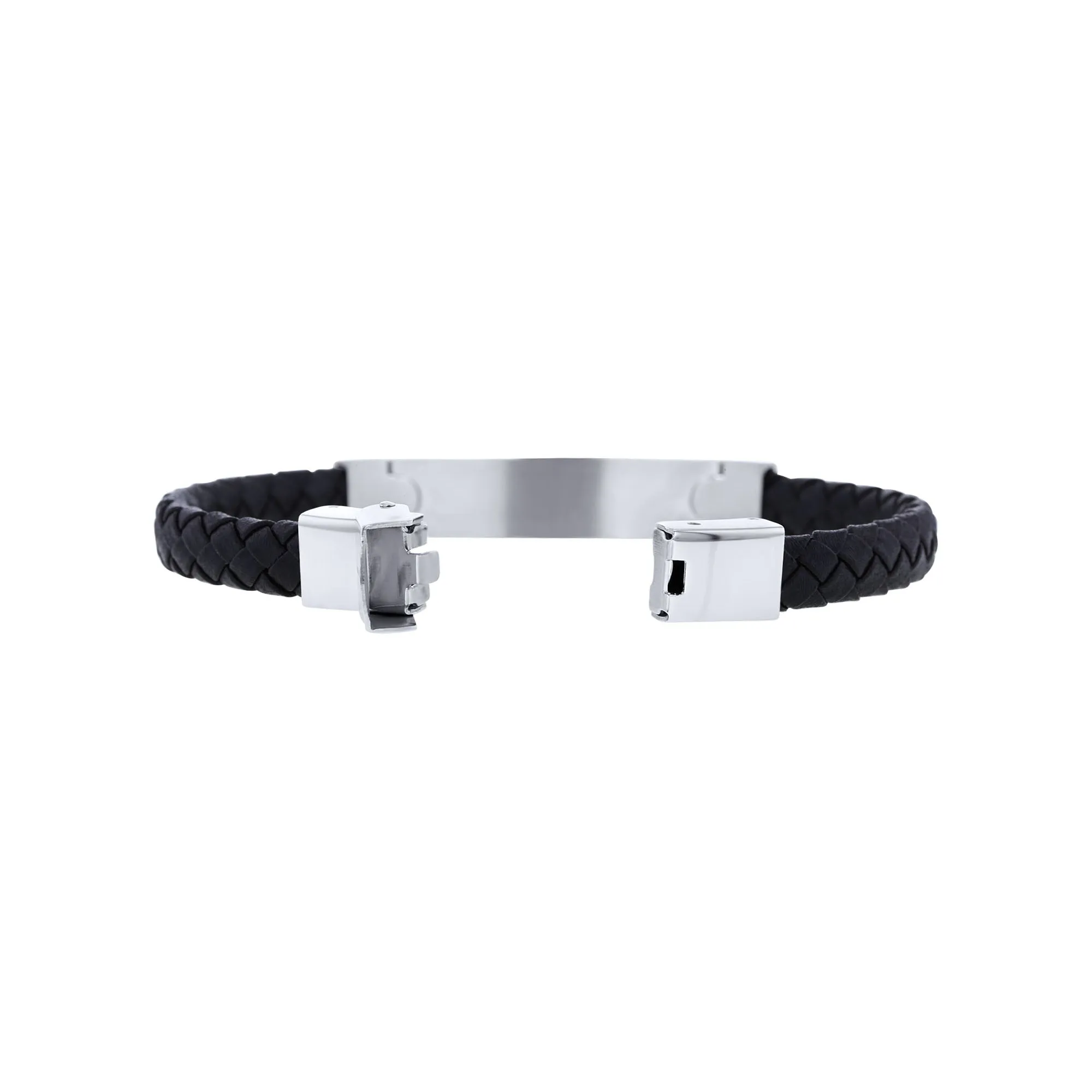 Kairo Stainless Steel Leather Bracelet