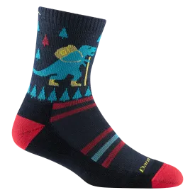 Kids Ty-Ranger-Saurus Micro Crew Lightweight Hiking Sock Color: Eclipse