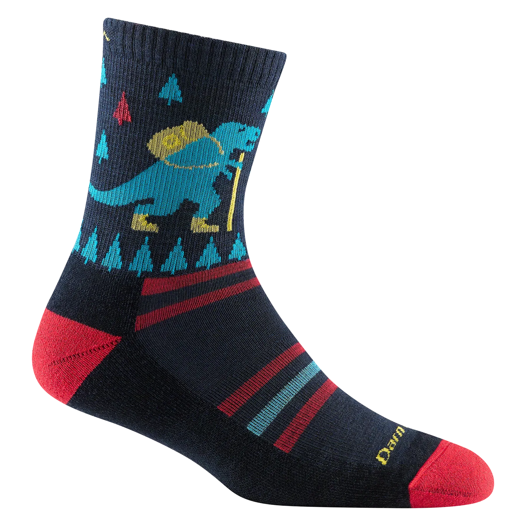 Kids Ty-Ranger-Saurus Micro Crew Lightweight Hiking Sock Color: Eclipse