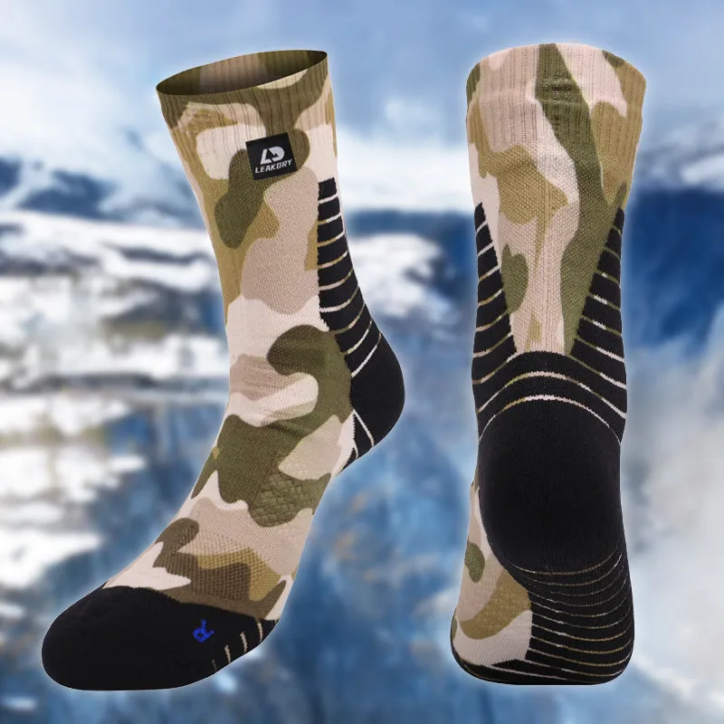 LEAKDRY Waterproof Breathable Socks Crew Digital Printing Camo