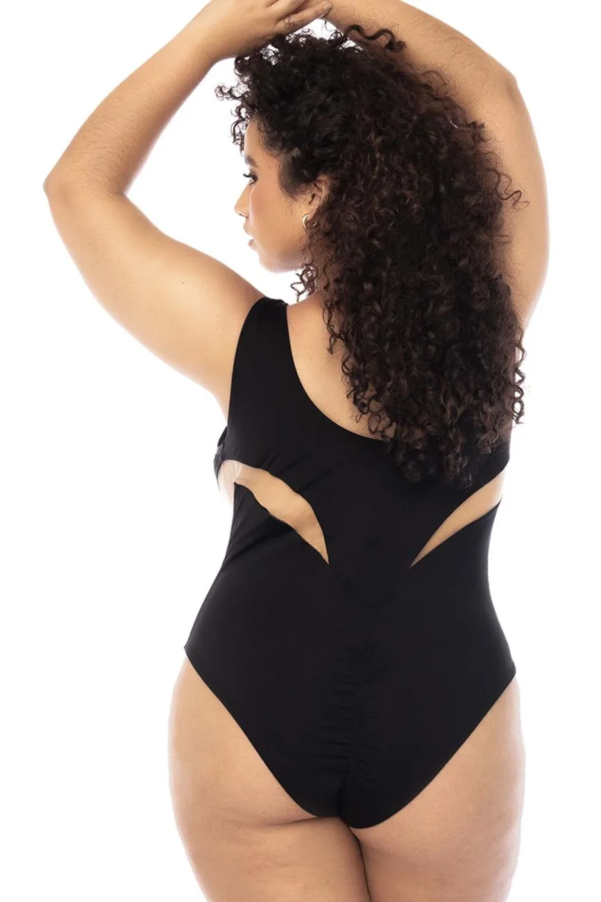 Mapale 67067X Curvy Size One Piece Swimsuit Color Black