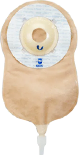 Marlen Manufacturing UltraLite™ One-piece Urostomy Pouch with AquaTack™ Hydrocolloid Shallow Convex Skin Barrier and E-Z Drain Valve 1-1/4" Opening, 9-1/4" L x 5-3/4" W, Transparent, 16Oz, Odor-proof