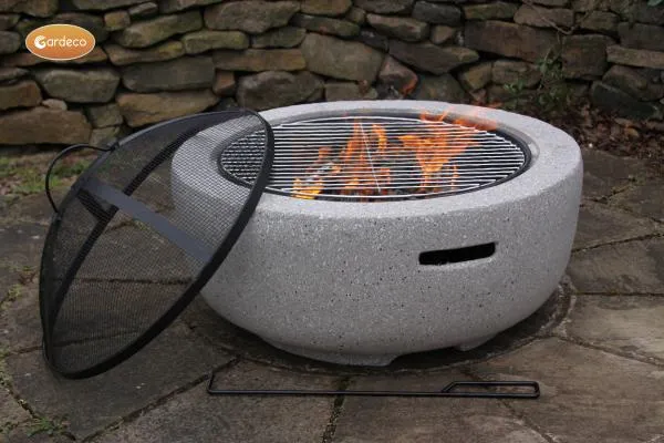 MGO Marbella round garden fire pit