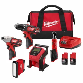 Milwaukee 2494-25 M12 5PC Combo Kit