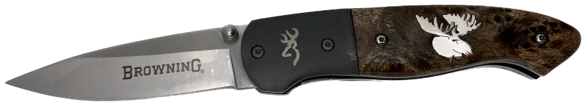 Moose Head Browning Clip Locking Knife