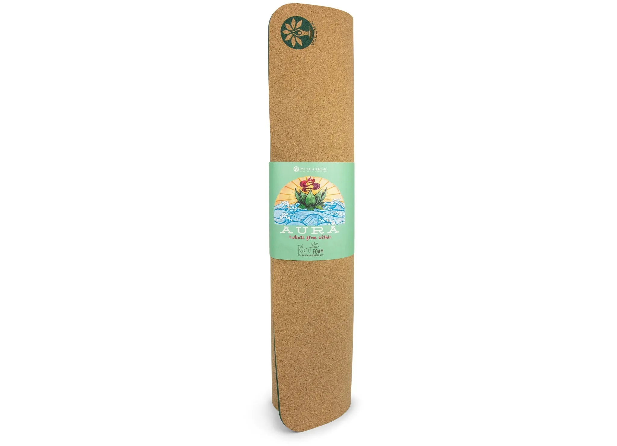 Mountain Magic Aura Cork Yoga Mat   Plant Foam