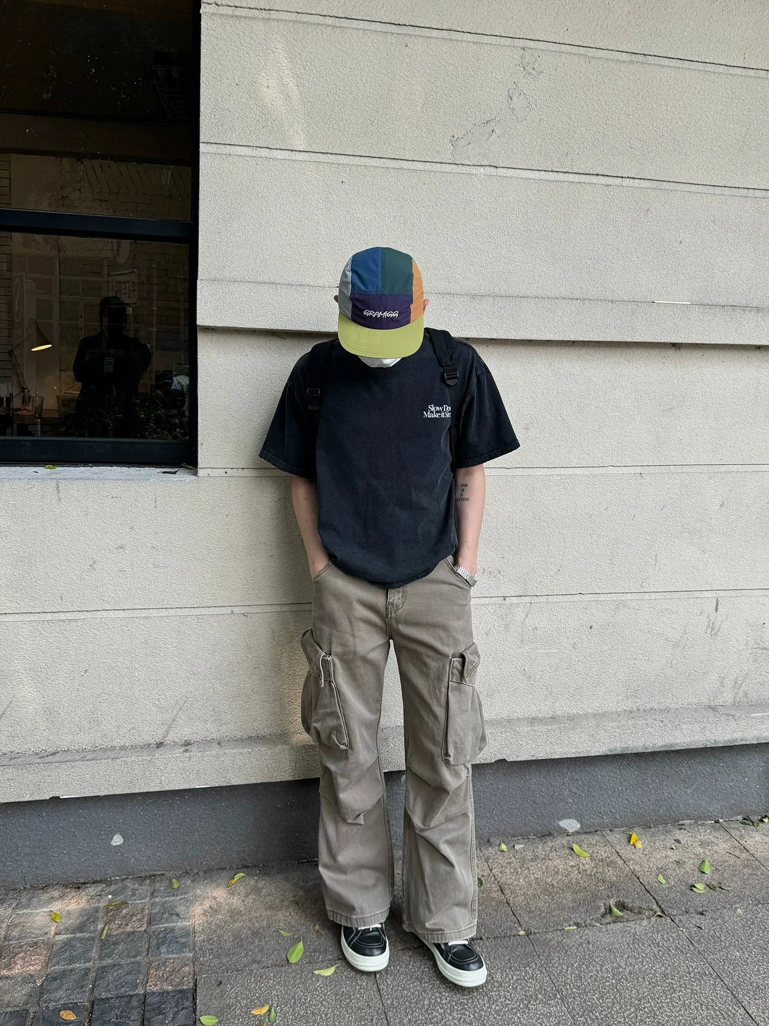 Nine Faded Oversized Pocket Cargo Pants