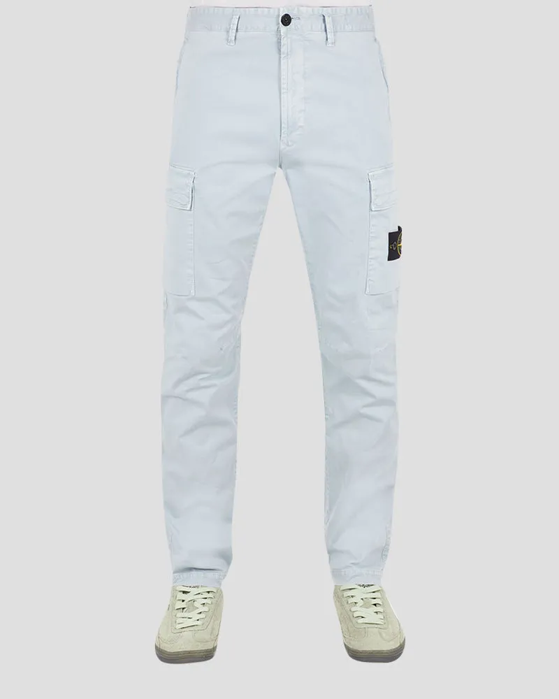 Old Treatment Cargo Pants - Sky Blue