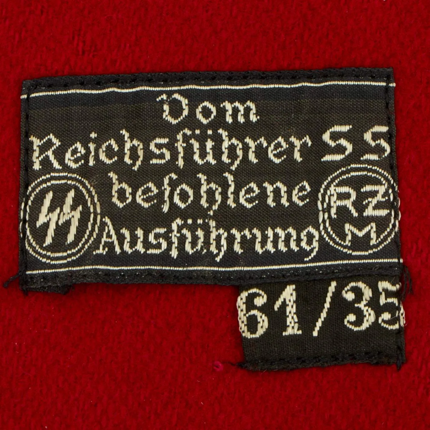 Original German Pre-WWII SS Member's Wool & Rayon Multi-Piece Armband with SS RZM Tag