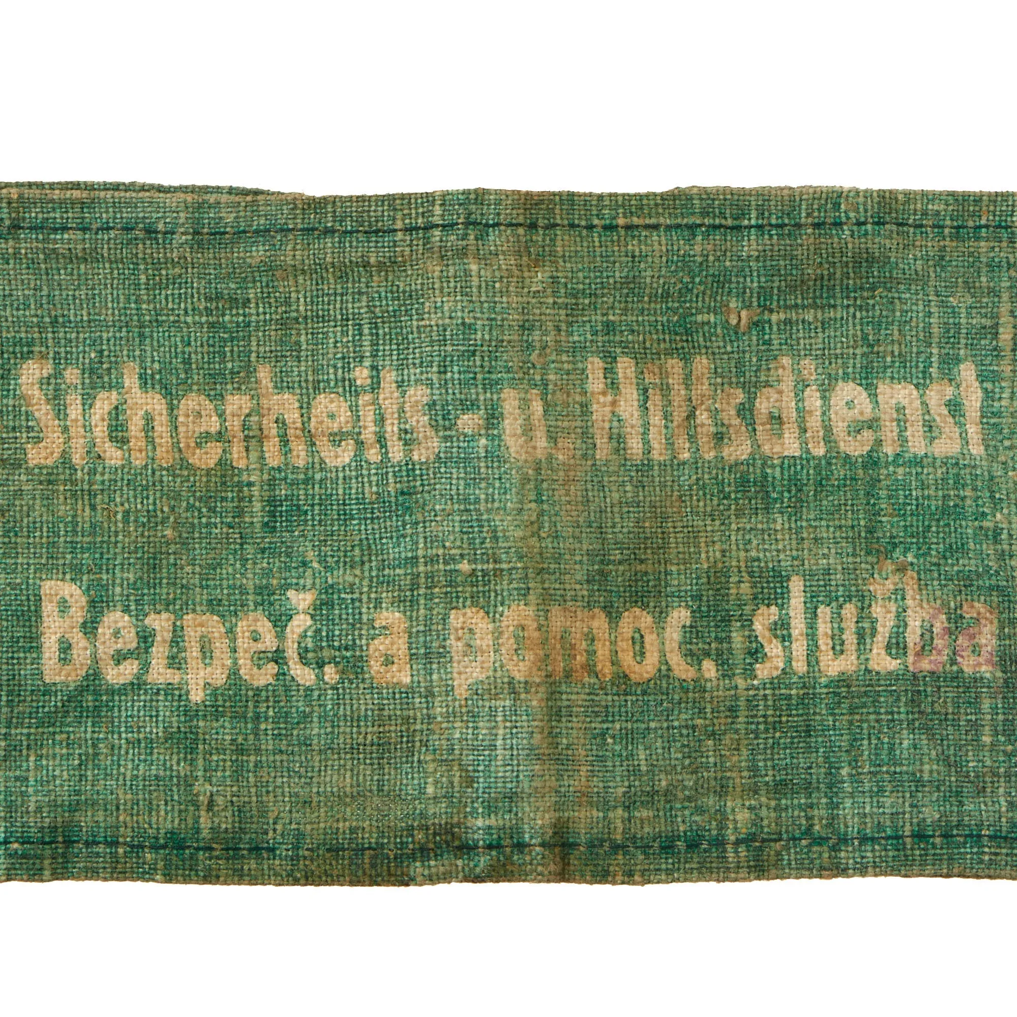 Original German WWII Occupied Czechoslovakia Sicherheits und Hilfsdienst (SHD) Security and Assistance Service Armband