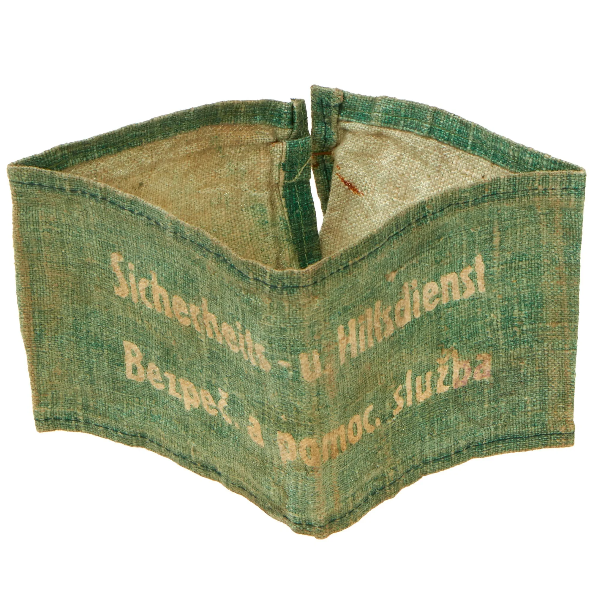 Original German WWII Occupied Czechoslovakia Sicherheits und Hilfsdienst (SHD) Security and Assistance Service Armband