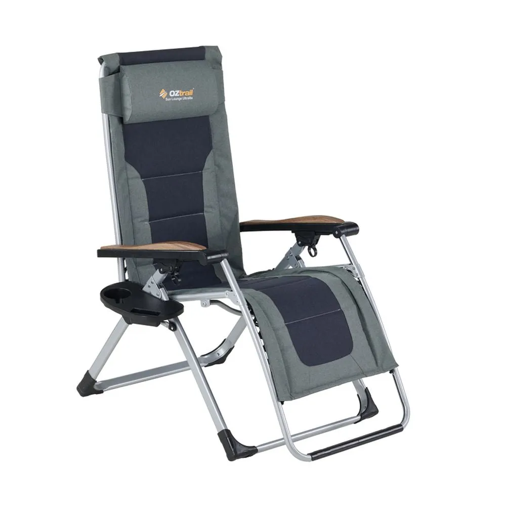 OZtrail Ultralite Sun Lounge Camp Chair - Navy