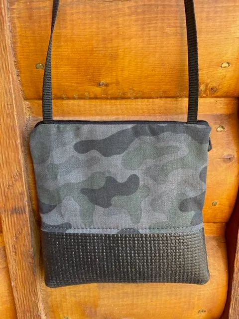 Stella Black Cross Body Purse-Camo