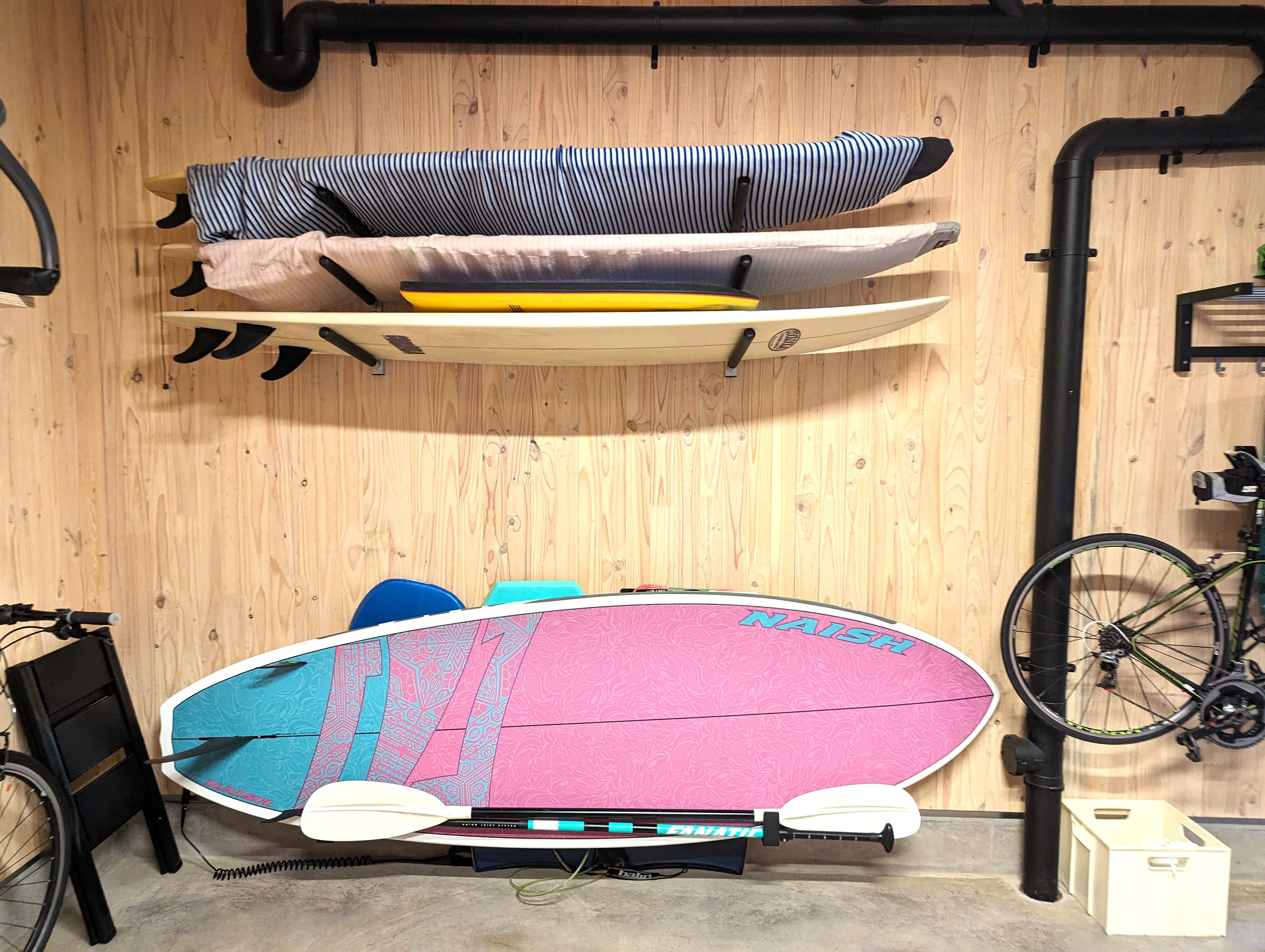 Surfboard Wall Rack - Triple Aluminium by Curve