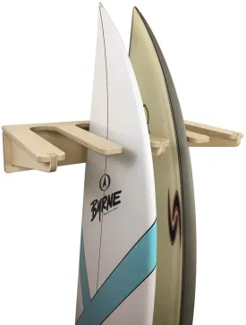 Surfboard Wall Rack - Wooden Vertical Quad Cradle