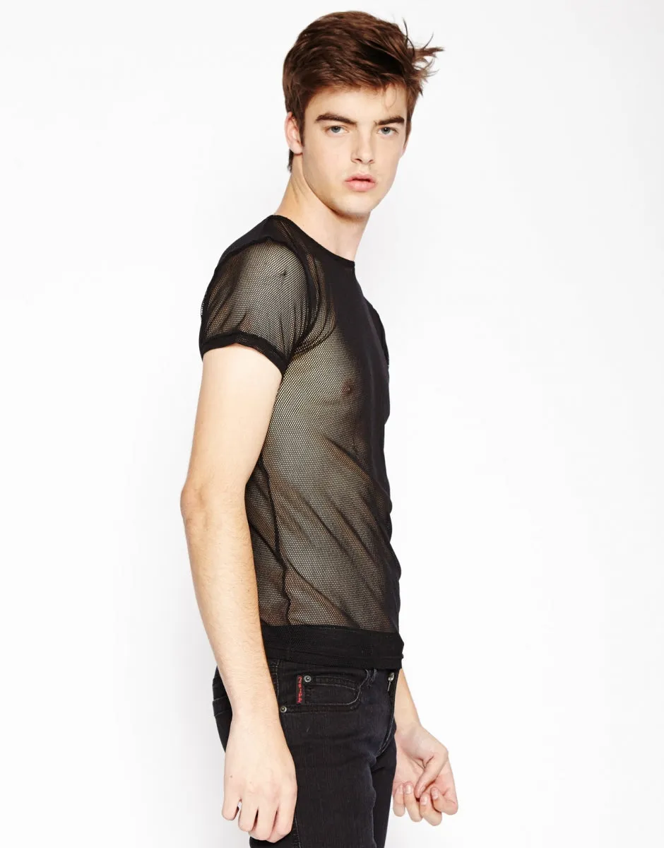 Tripp NYC Short Sleeve Mesh Top