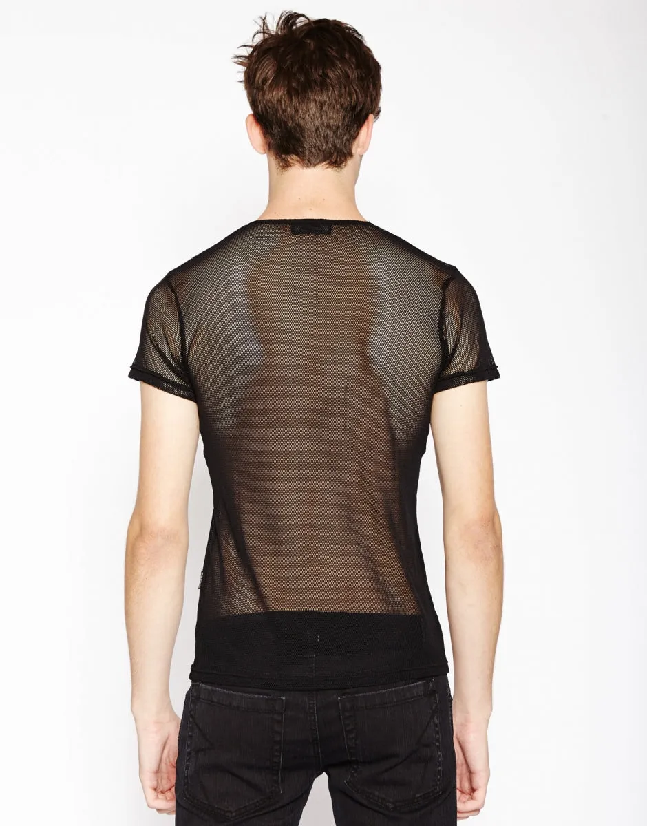 Tripp NYC Short Sleeve Mesh Top