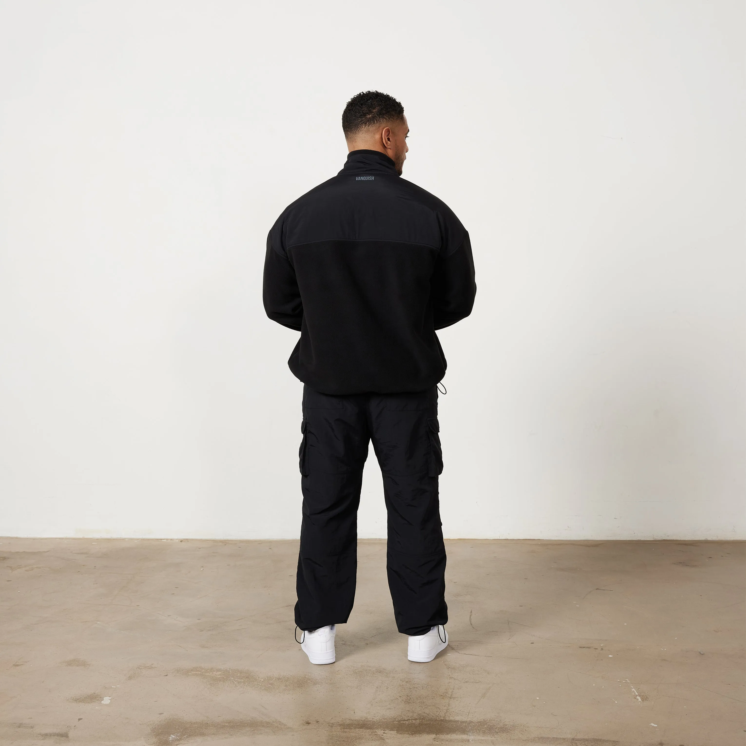 Vanquish Black Cargo Track Pants