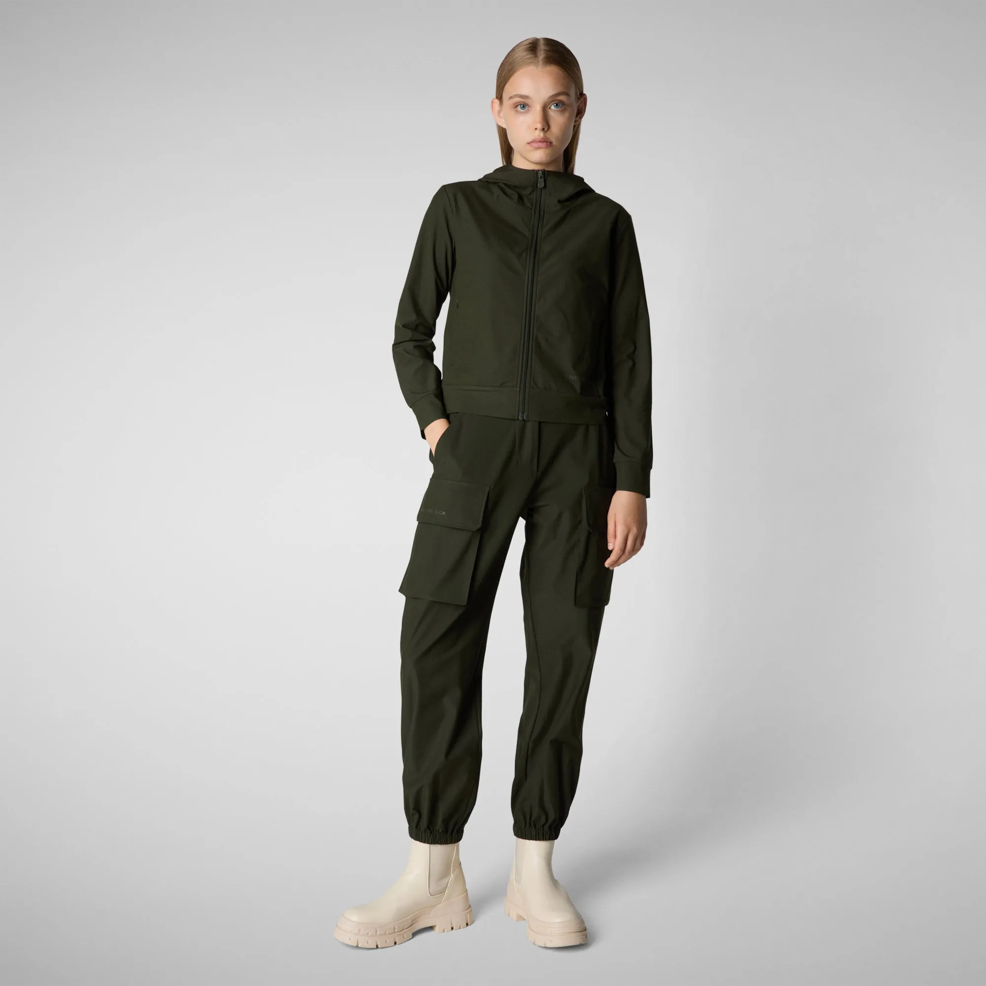 Women's cargo pants Gosy in land green