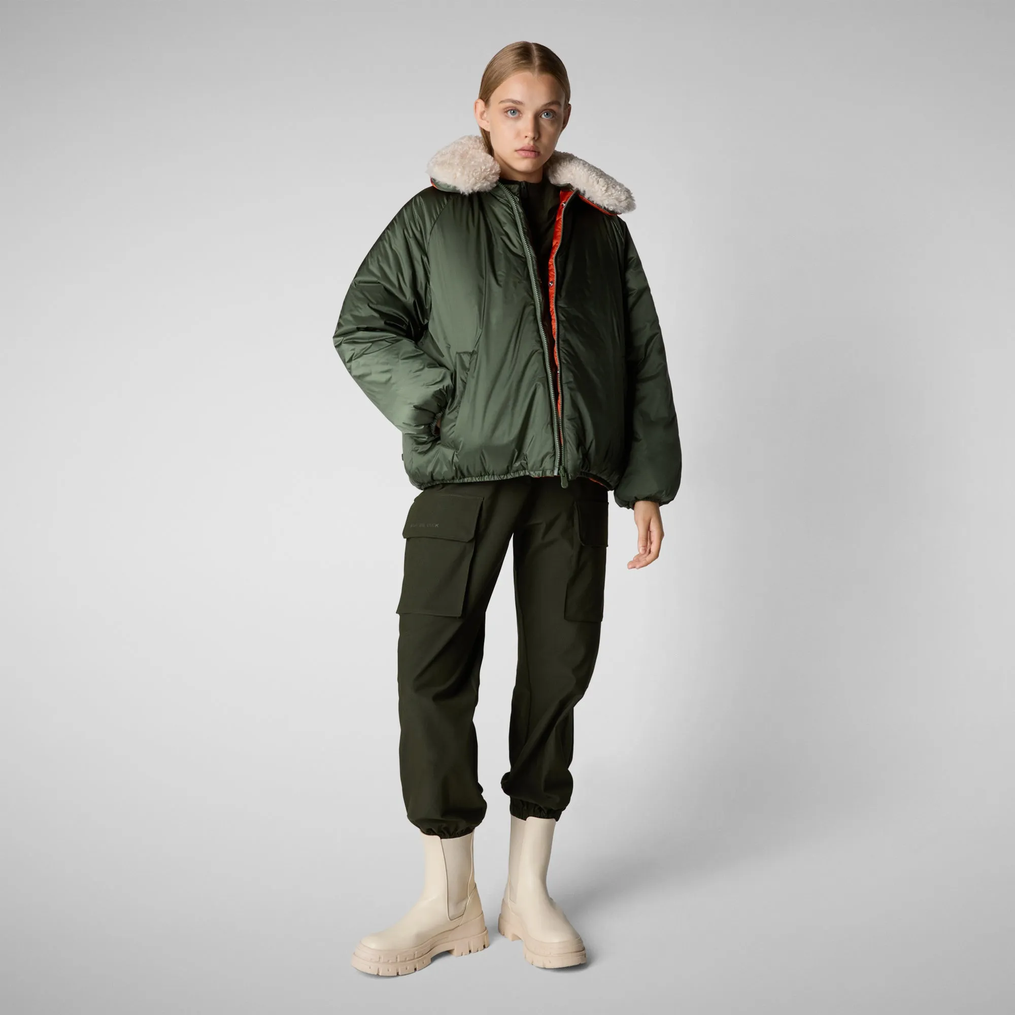 Women's cargo pants Gosy in land green