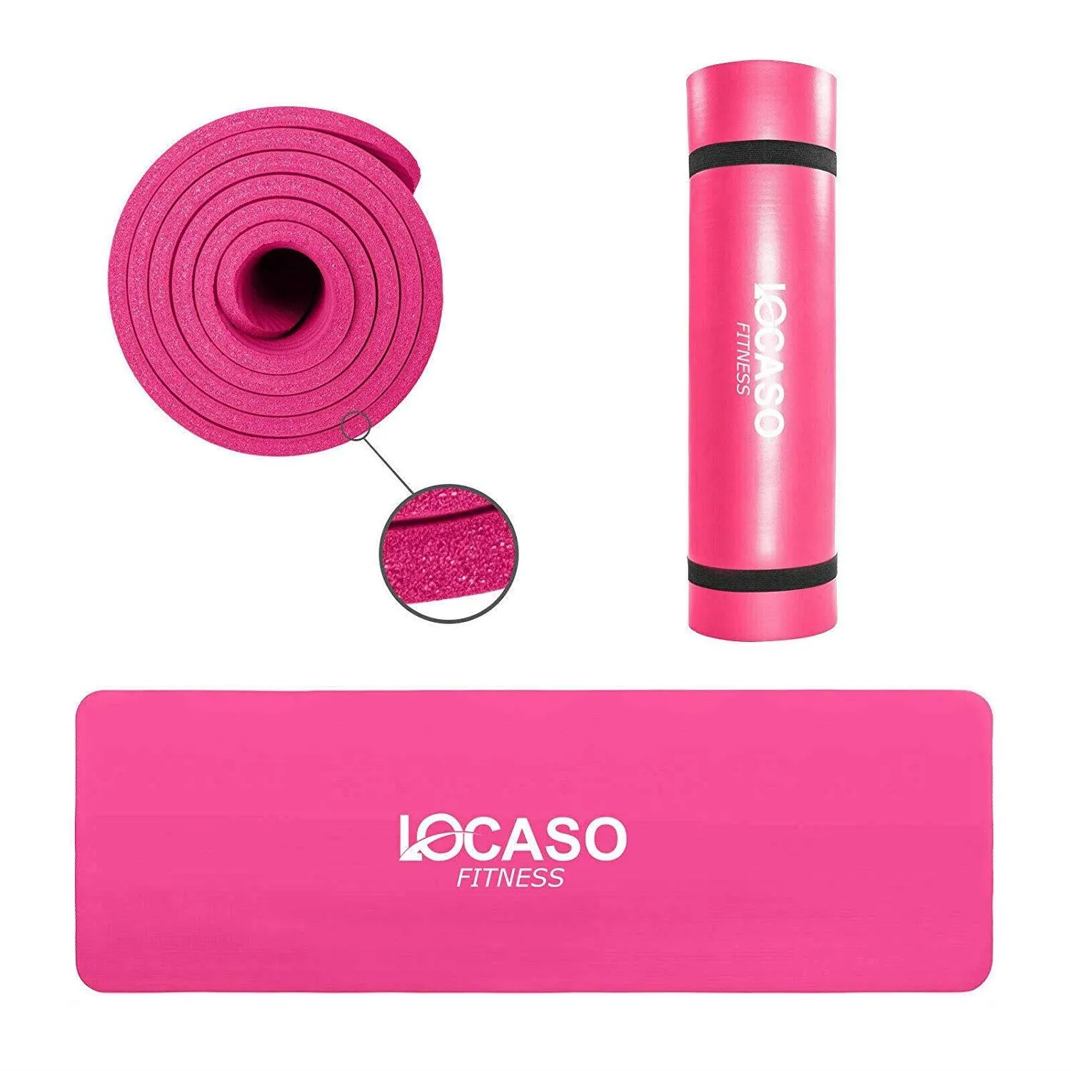 Yoga Mat with Carrier Strap - 1/2 Pack